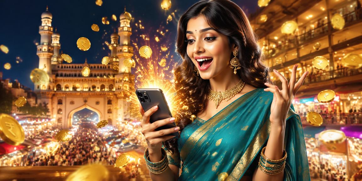 Hyderabad Charminar with Teen Patti players